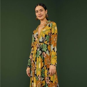 FARM Rio Black Garden Maxi Dress